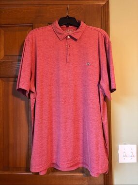 Vineyard Vines Men's Heathered Coral Polo